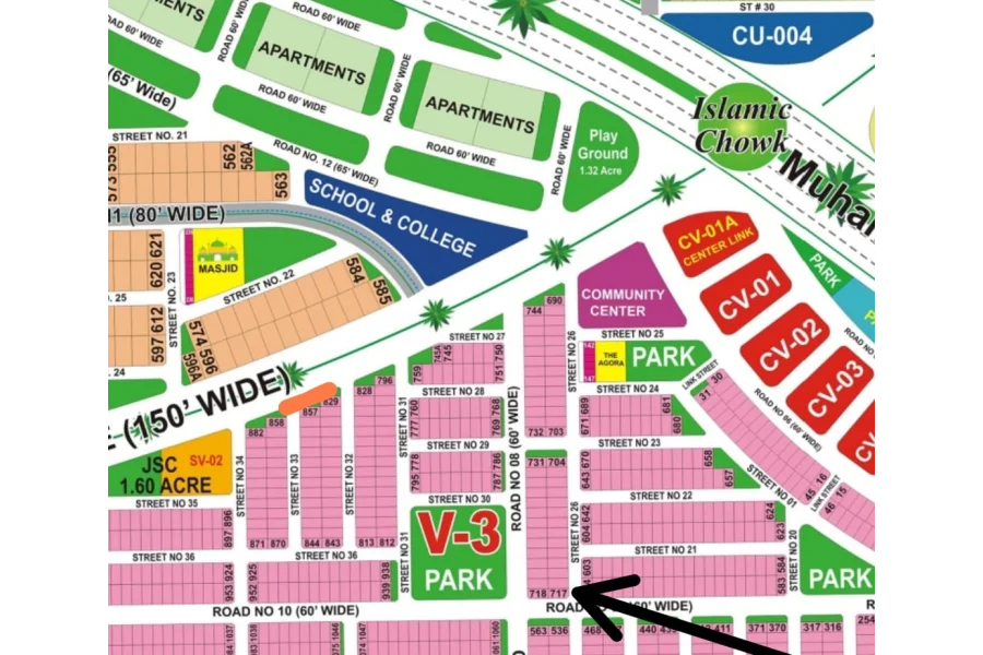 ڈی ایچ اے ملتان میں 8 مرلہ رہائشی پلاٹ برائے فروخت