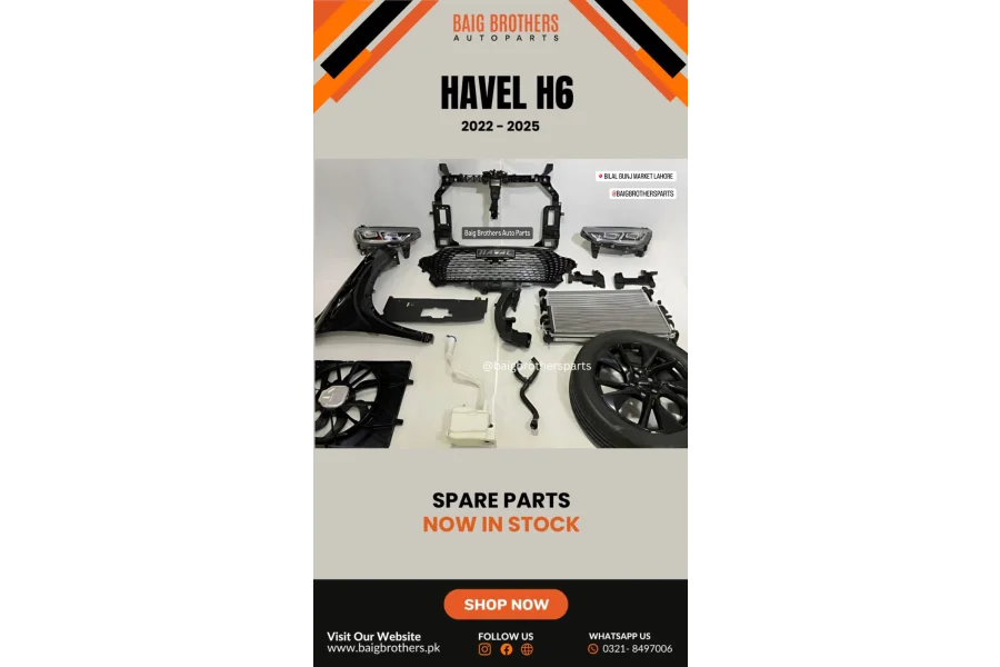 Auto Parts (Haval H6 Jolion Bumper Digi Headlight Spacer Front Back Cut Light Grill)