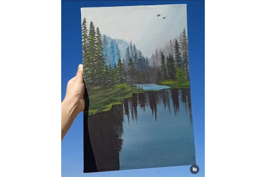 کینوس پر ایکریلک پینٹنگ