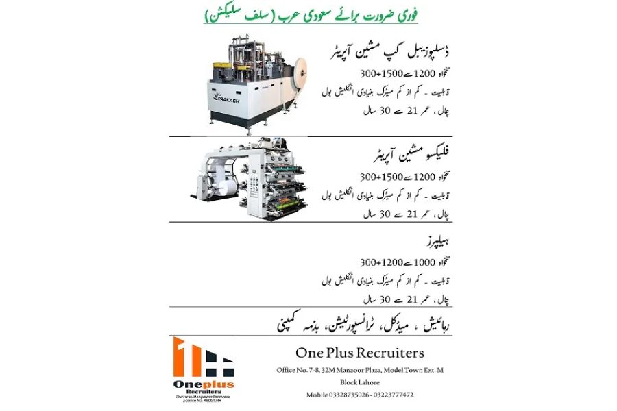 Flexo Machine/Printer Operator