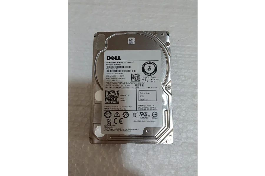 ڈیل ہارڈ ڈرائیو 2.5&quot; 7.2k 12GB/S SAS (FVX7C) 2TB (لاٹ آف 5)
