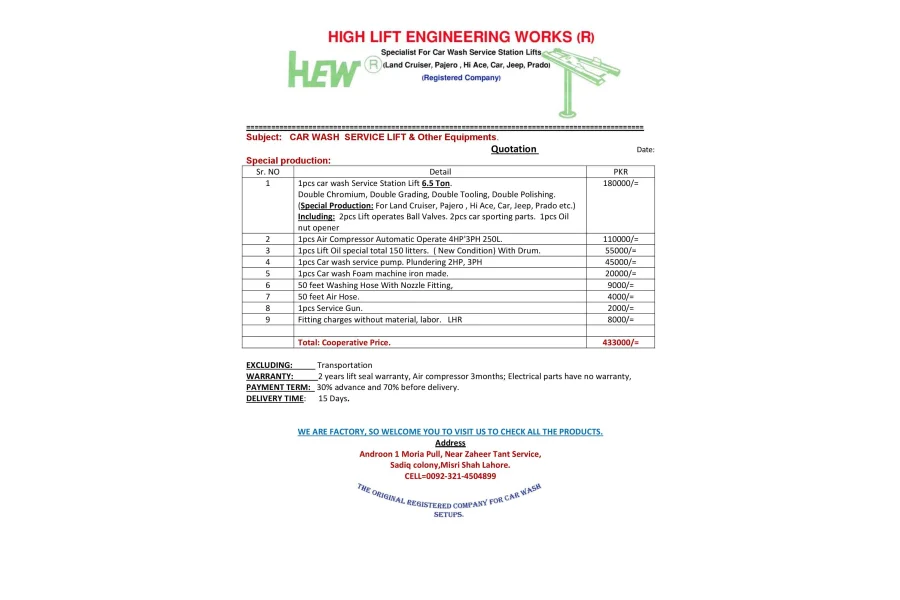 Car Wash Foam Machine ( New)