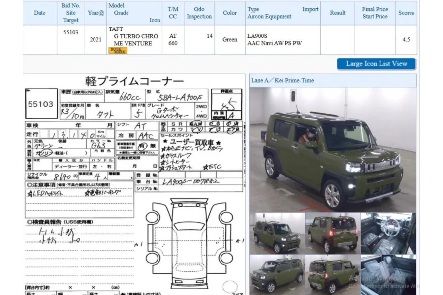 Daihatsu Taft G Chrome venture Turbo 2021