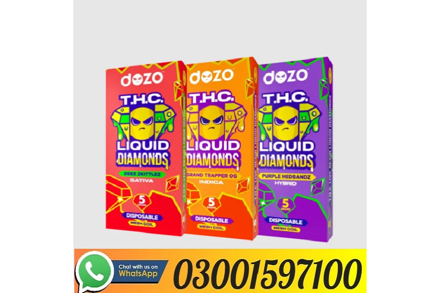 نئے Dozo Thc مائع ہیرے - 5 گرام ڈسپوزایبل گوجرانوالہ 03001597100