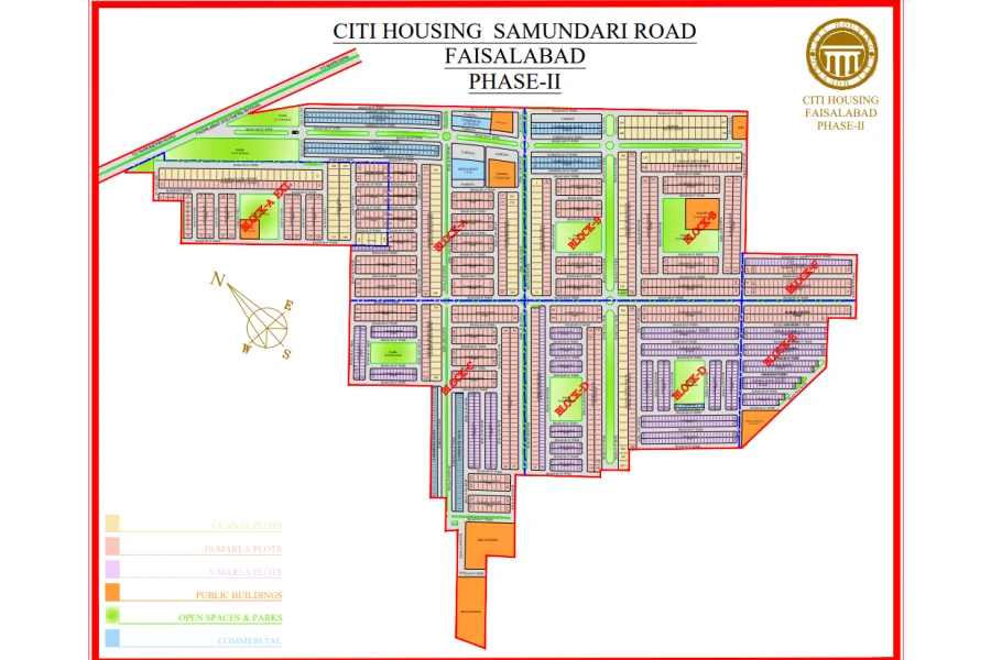 10 Marla Plot For Sale in Citi HOUSING Samundari Road Faisalabad
