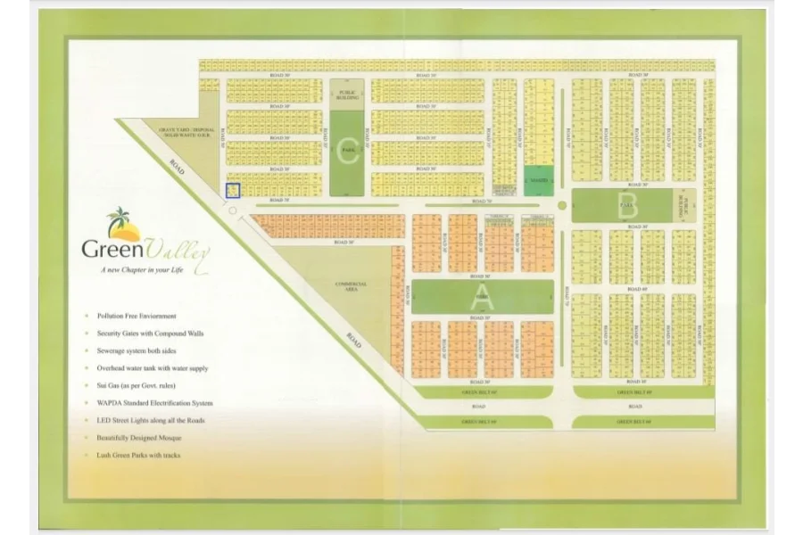 گرین ویلی میں 5 مرلہ رہائشی پلاٹ برائے فروخت