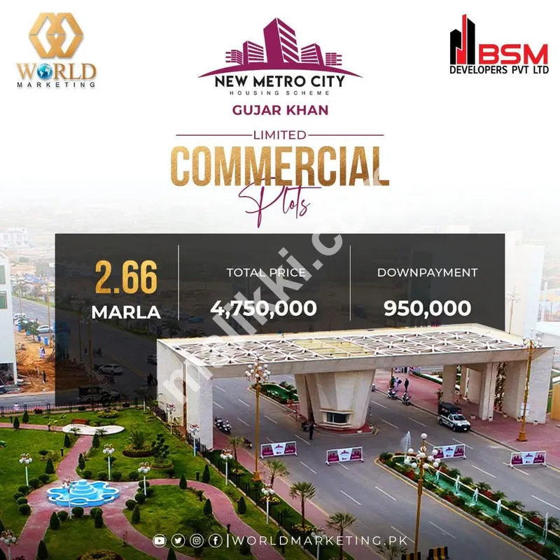 New Metro City Gujar Khan | Commercial 2.66 Marla