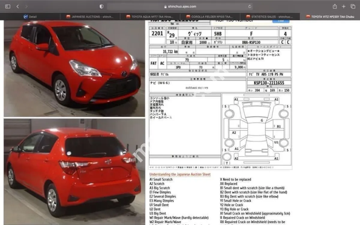 Toyota vitz model 2017 import and registration 2021