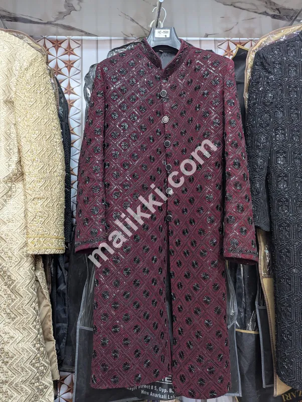 Maroon Groom Dress