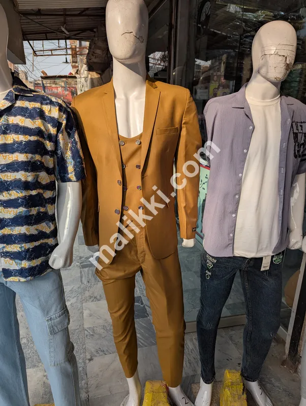 3 Piece Pent Coat Mustard Color