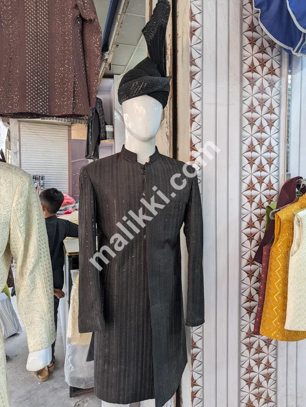 Groom Wedding Dress in Black Color 