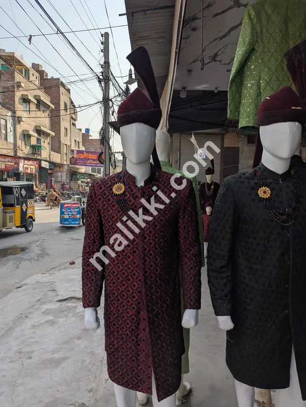 Maroon Color Groom's Sherwani 