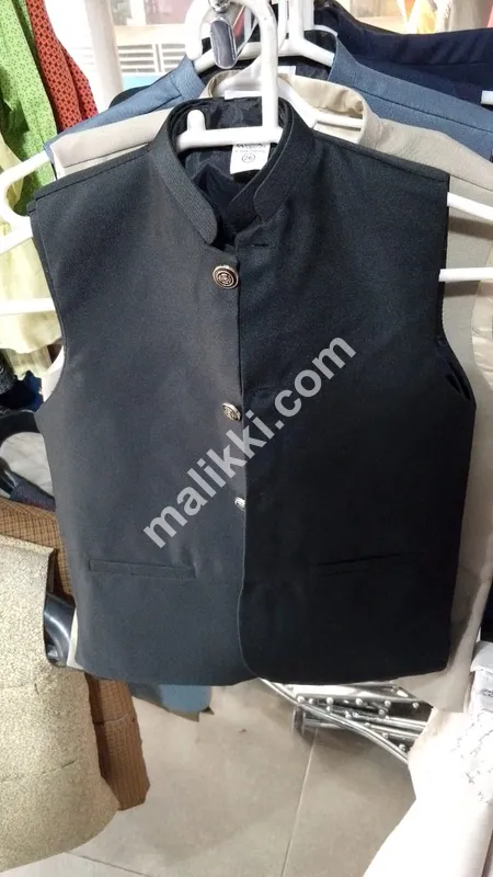 Kid's Black Waistcoat 
