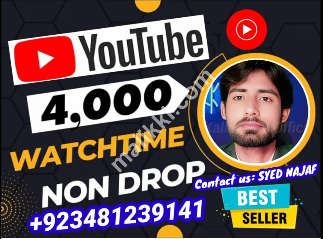 یوٹیوب چینل منیٹائزیشن سروسز کو 1k سبسکرائبرز 4k واچ نان ڈراپ دستیاب ہیں۔