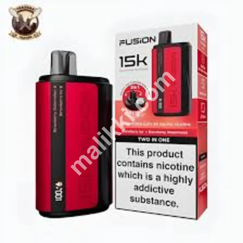 IVG Fusion Dual Flavour 15K Puffs Disposable Fizzy Cherry + Cherry Raspberry Ice (20mg) 1 Unit