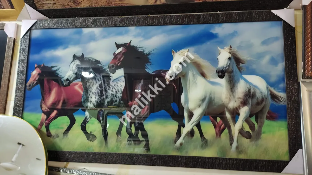 Horses Picture Frame UV Printed 2x4 ft