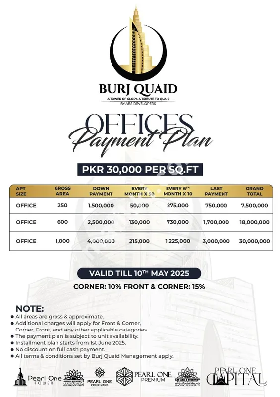 ڈی ایچ اے سٹی کراچی برج قائد میں لگژری پینٹ ہاؤسز