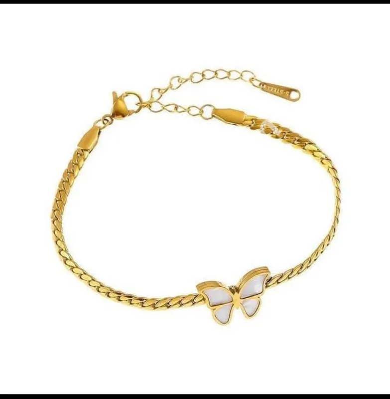 Stainless Steel Butterfly Design Bracelet