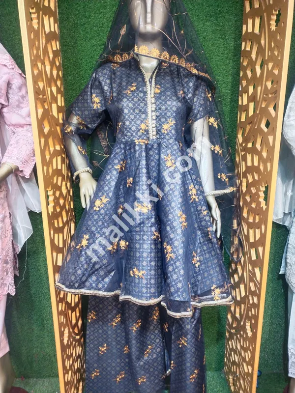 Short Frock Design with Dupatta