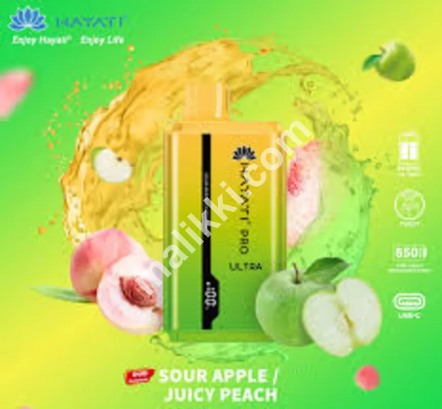 Hayati Pro Ultra Disposable 15K Puff Sour Apple / Juicy Peach