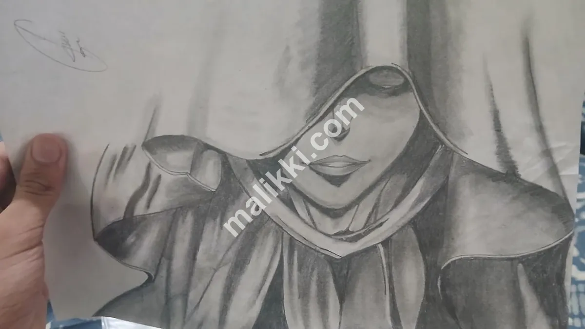 charcoal sketch,portrait