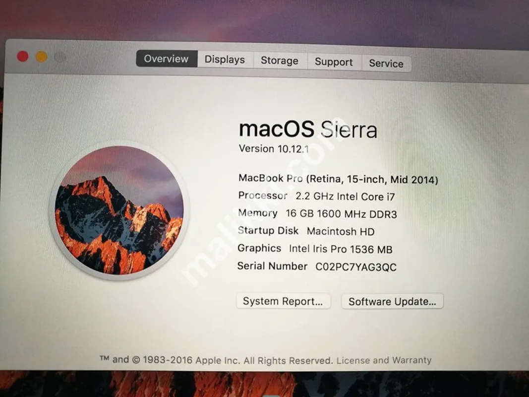Apple MacBook pro 2014 (MiD) 15" Retina