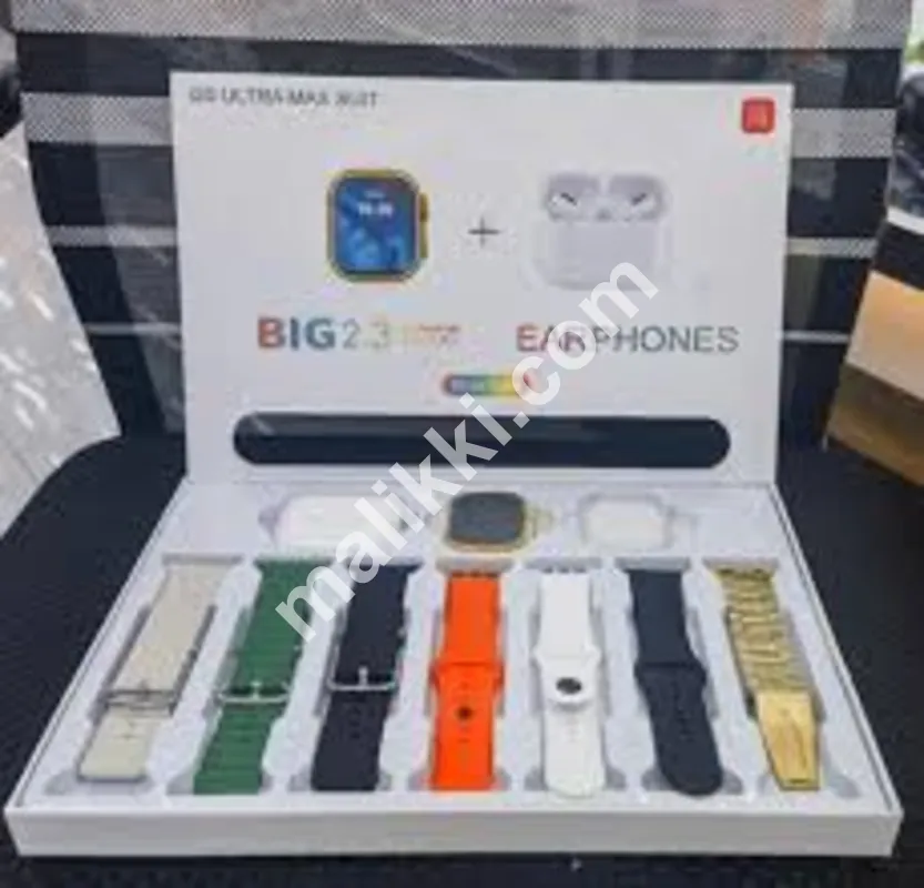 i20 ULTRA MAX SUIT Smart watch 10 in 1 Airpods pro with 7 different straps