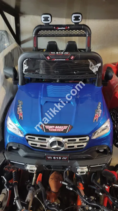 Blue Car Operated with Accelerator With 2 years Motor Warranty 