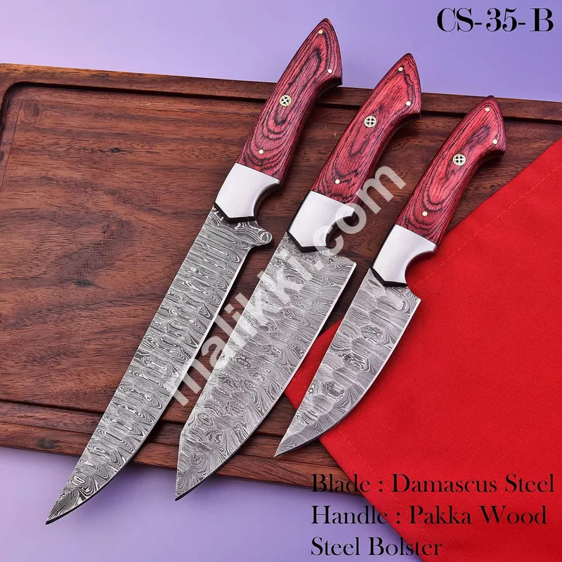 Kitchen knife - Chef's knife - Pakaa wood, folded steel