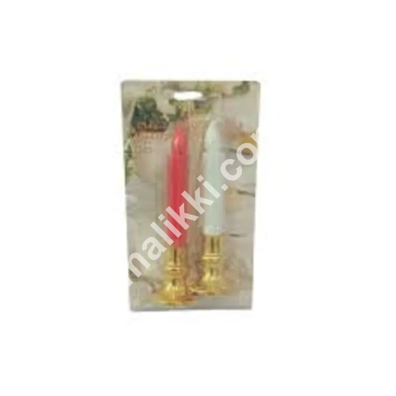2Pcs Silver Gold Plastic Candlestick Traditional Shap.