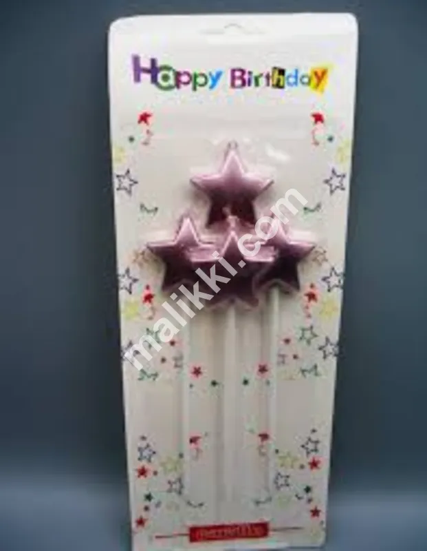 Star Candle Party Cake Decoration Pencil Candle