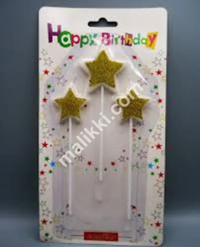 Star Candle Party Cake Decoration Pencil Candle