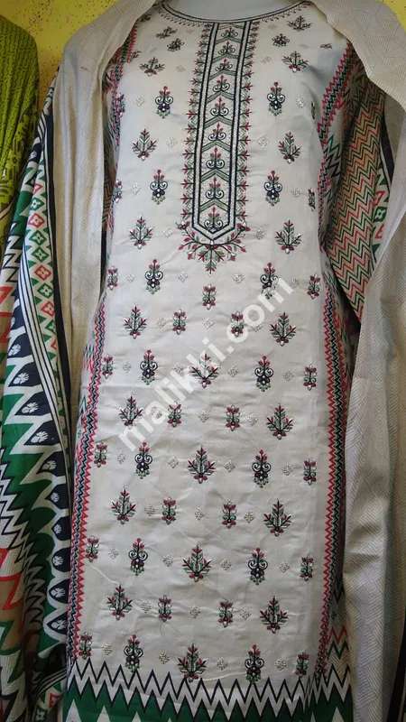 Lawn 3 Pcs Embroidered Dress