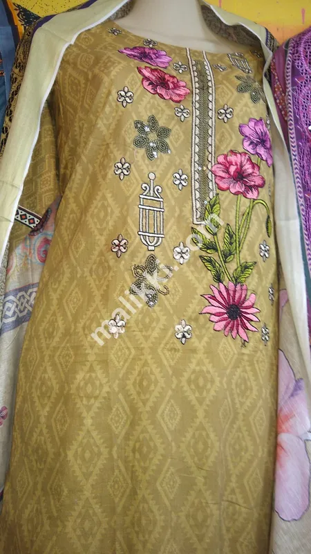 Lawn 3 Pcs Embroidered Dress