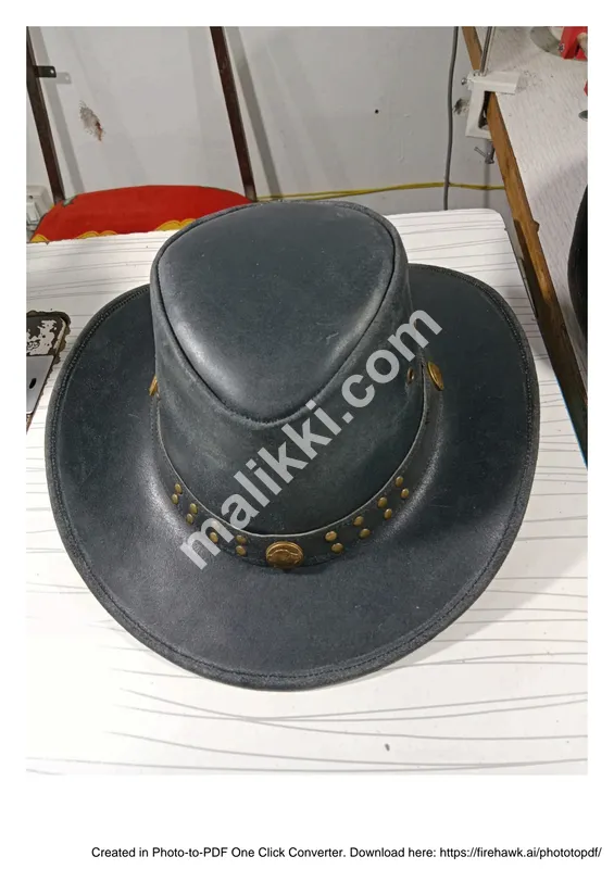 cow boy leather hat 