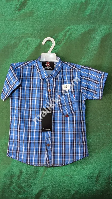 Kids Blue Check Shirt 