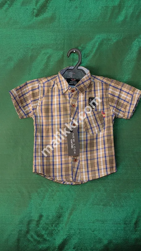 Kids Caramel Check Shirt 