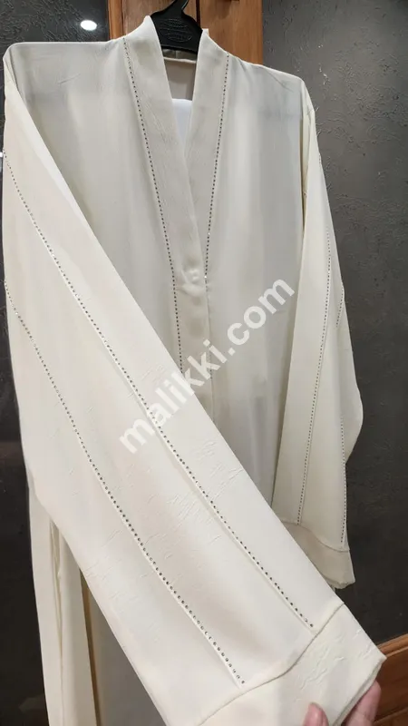 ندا فیبرک وائٹ عبایا