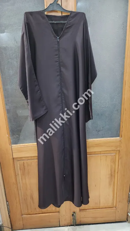 Full Zip Plain NIDA Fabric Abaya