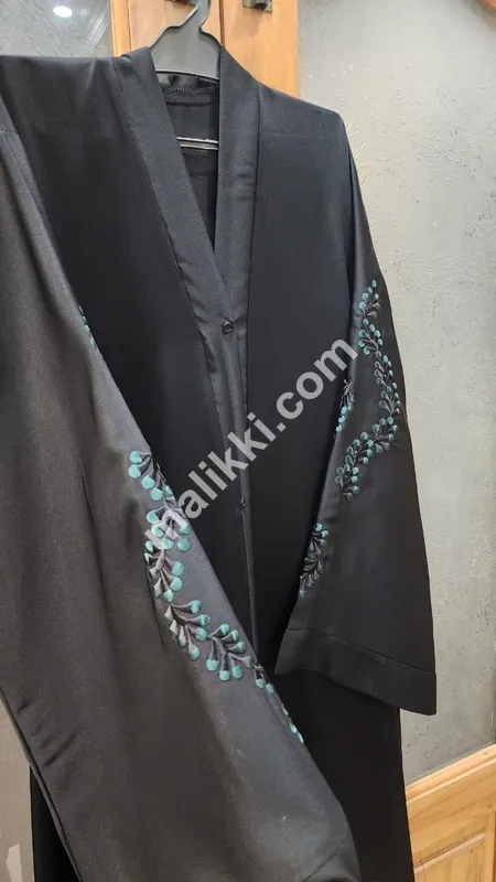 Sleeves Embroidered, NIDA Fabric Abaya