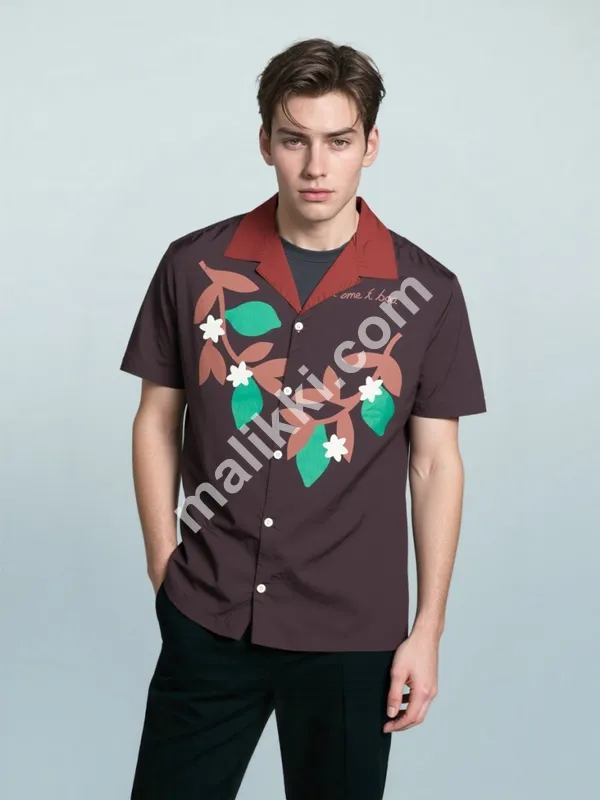Men Cut Collar Shirt 