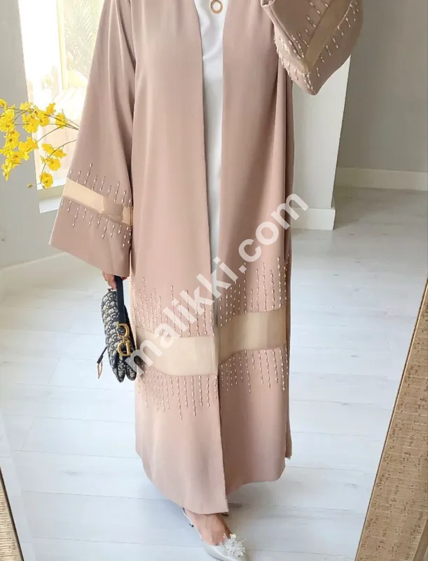 Nida Fabric Inner Upper Layered Abaya