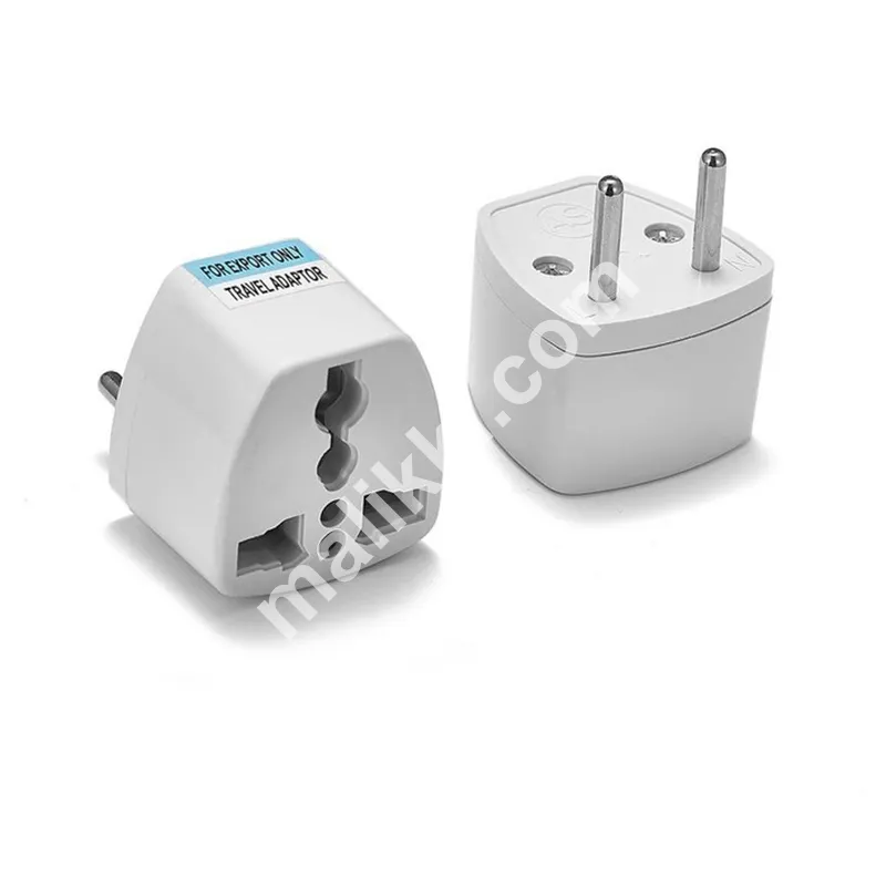 HQ Europe Plug To Universal Adapter 3 Pins To 2 Pins Round Pin Switch
