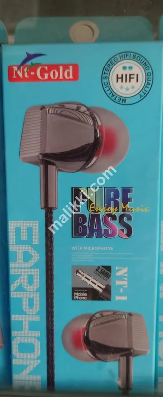 این ٹی گولڈ پیور باس ائرفون وائرڈ ہائی فائی