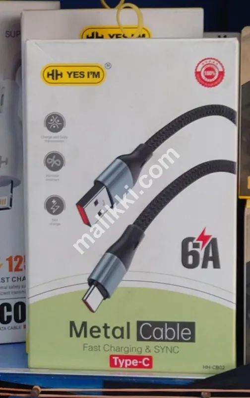 HH Metal Cable 6A Fast Charging & Sync Type-C
