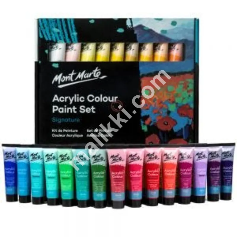 Mont Marte Acrylic کلر پینٹ گفٹ/آرٹسٹ سیٹ 36ml نلیاں 36pcs