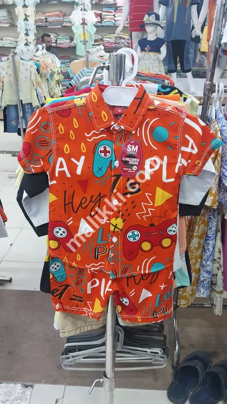 orange Kids Summer Casual Dress