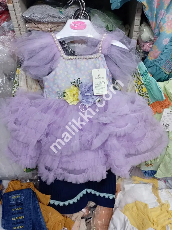 Net Frock in purple for Baby Girls