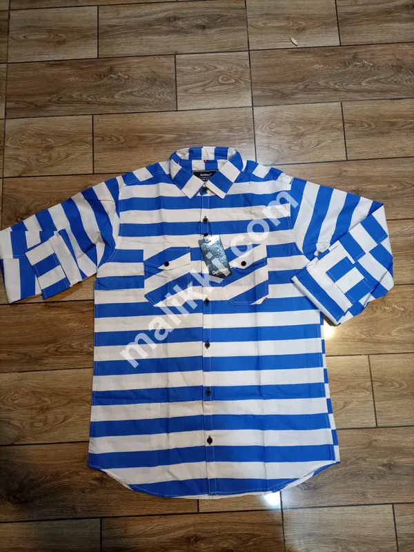 Blue White Lines Casual Shirt