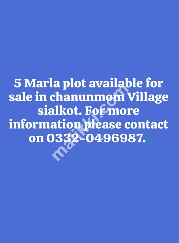 5 Marla plot available for sale